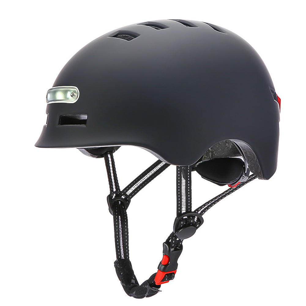 fahrrad helm rücklicht E-Scooter Helm mit LED-Frontlicht und rotem Rücklicht