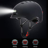 E-Scooter Helm mit LED-Frontlicht und rotem Rücklicht