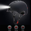 E-Scooter Helm mit LED-Frontlicht und rotem Rücklicht