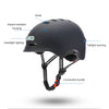 E-Scooter Helm mit LED-Frontlicht und rotem Rücklicht
